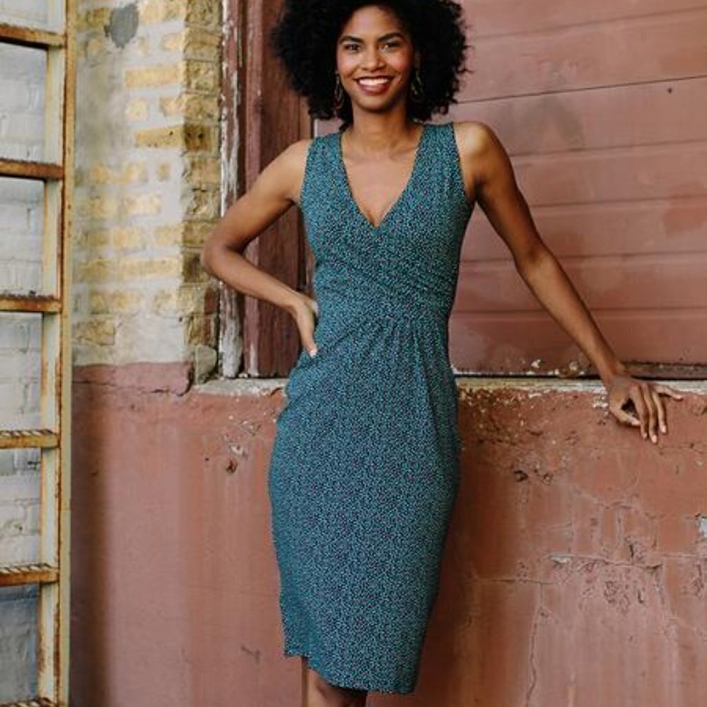 Mata Traders Delia Wrap Dress in Confetti Size XS